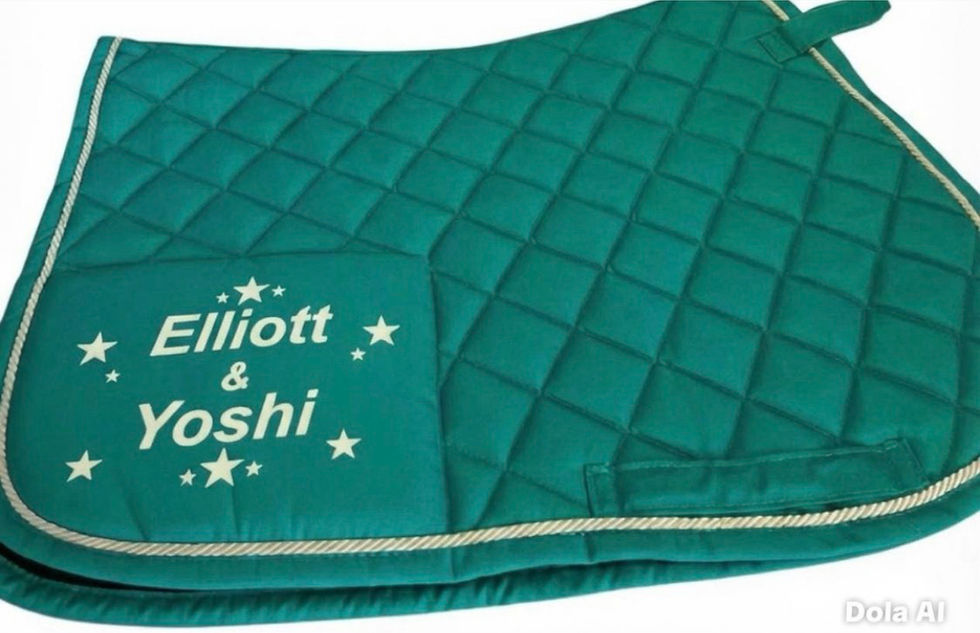 Thumbnail: Children's Personalised Turquoise Horse Riding Sets