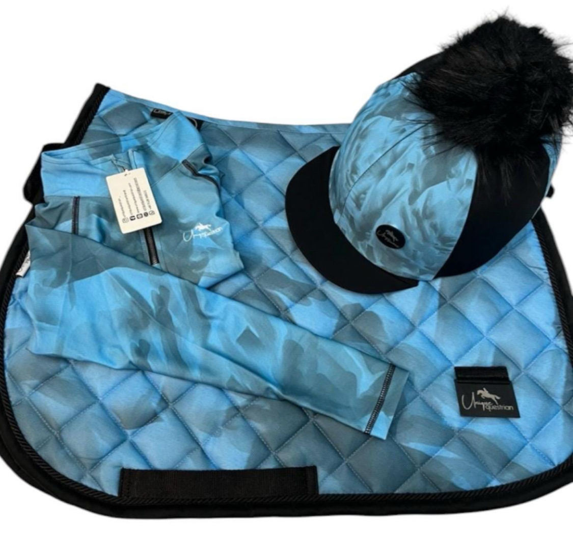 Sky Blue Tie Dye Set Baselayer, Pad & Silk - Option 3