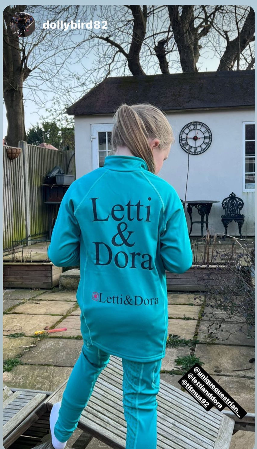 Thumbnail: Turquoise Full Matchy Riding Set Long or Short Sleeved