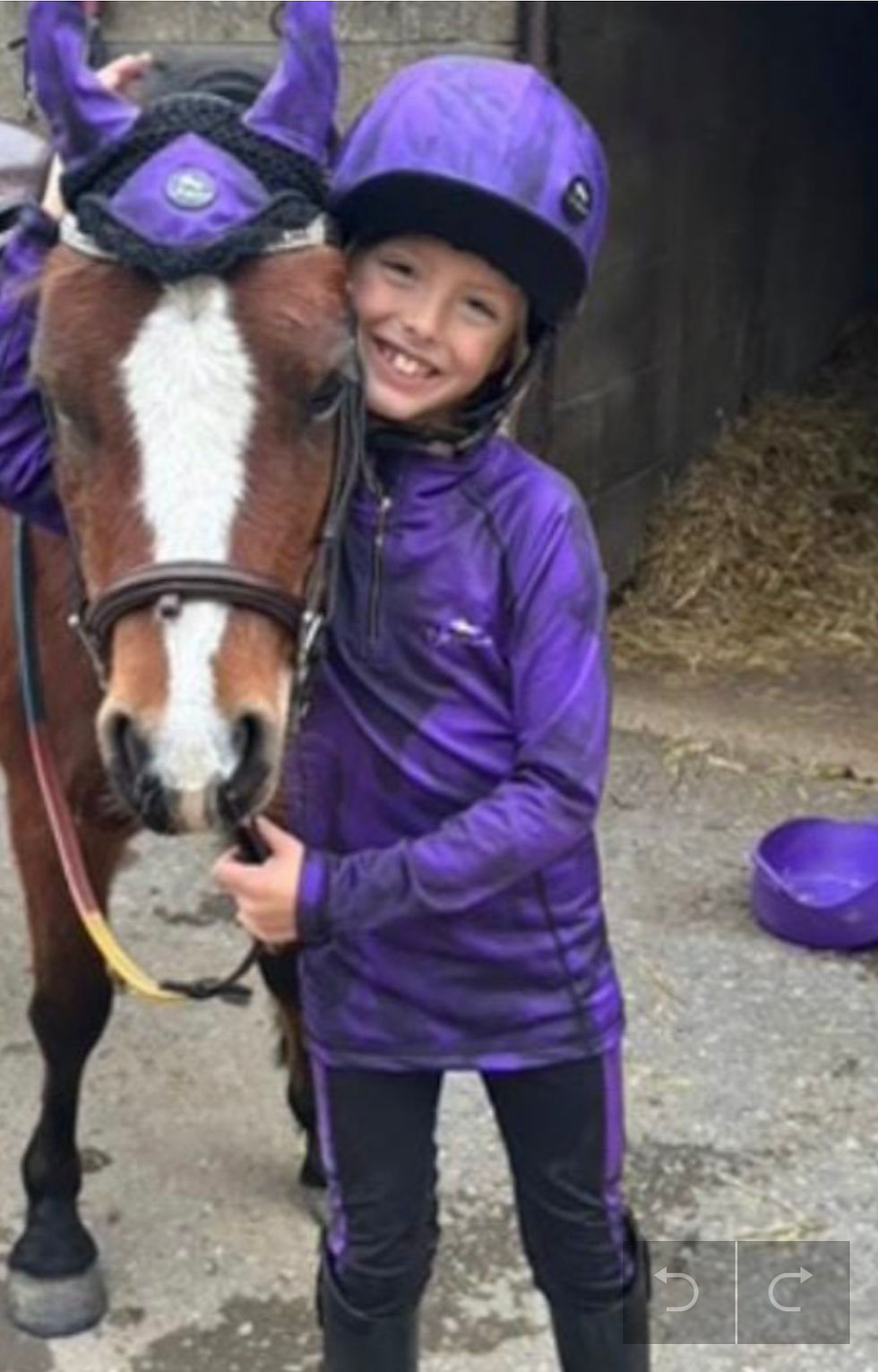 Thumbnail: Stunning Purple Tie Dye Riding Tights