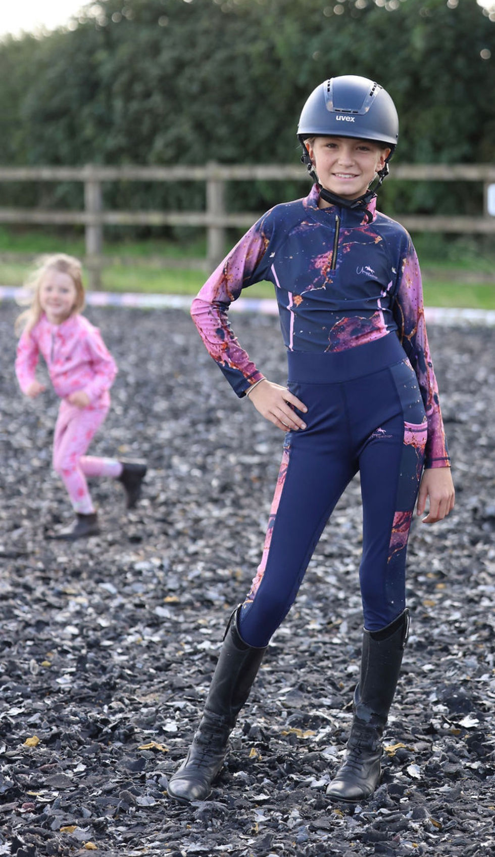 Thumbnail: Midnight Rose Marble Effect  Long & Short  Sleeved Baselayers