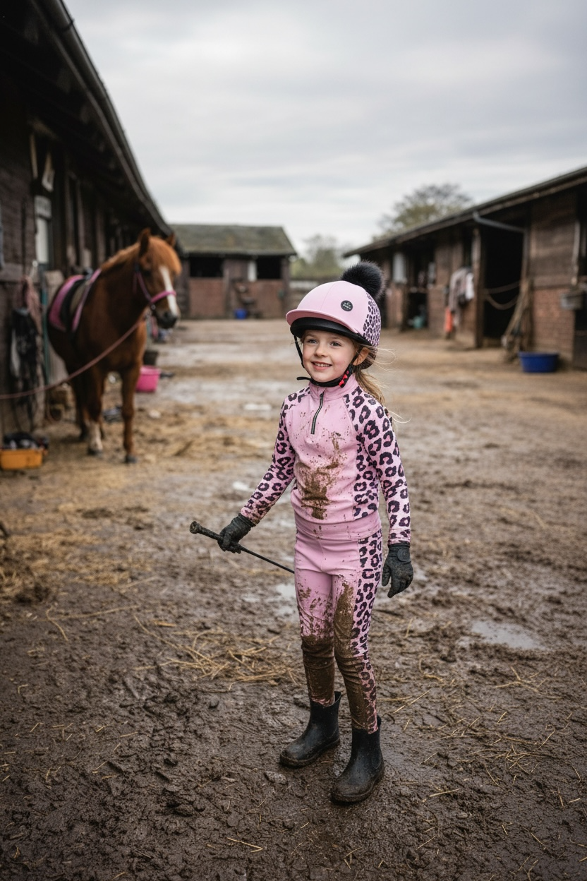 Thumbnail: Dusty Pink Leopard Print Baselayer Long