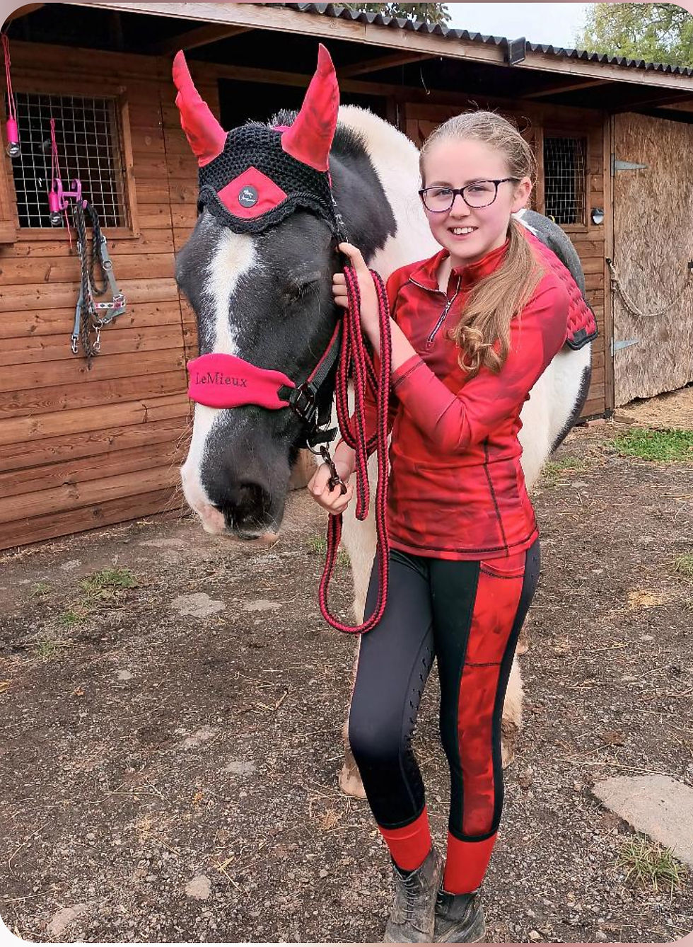 Thumbnail: Stunning Red Tie Die Riding Tights