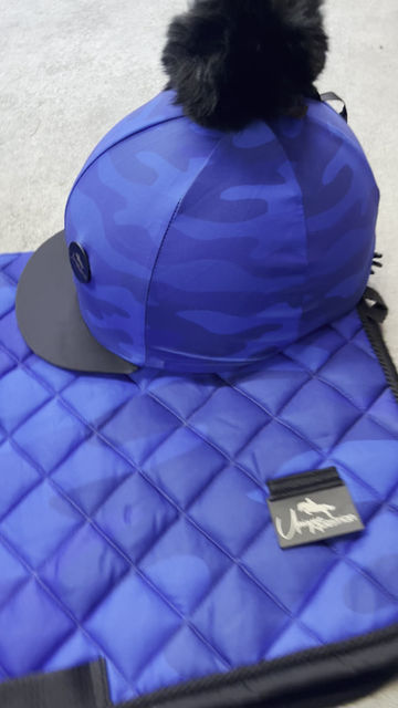 Thumbnail: Children's Royal Blue Camouflage Horse Riding Set