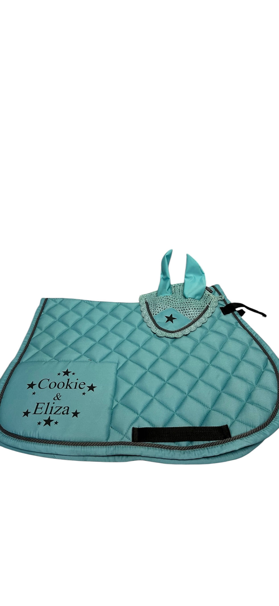 Thumbnail: Personalised Pastel Mint Saddle Pad Set