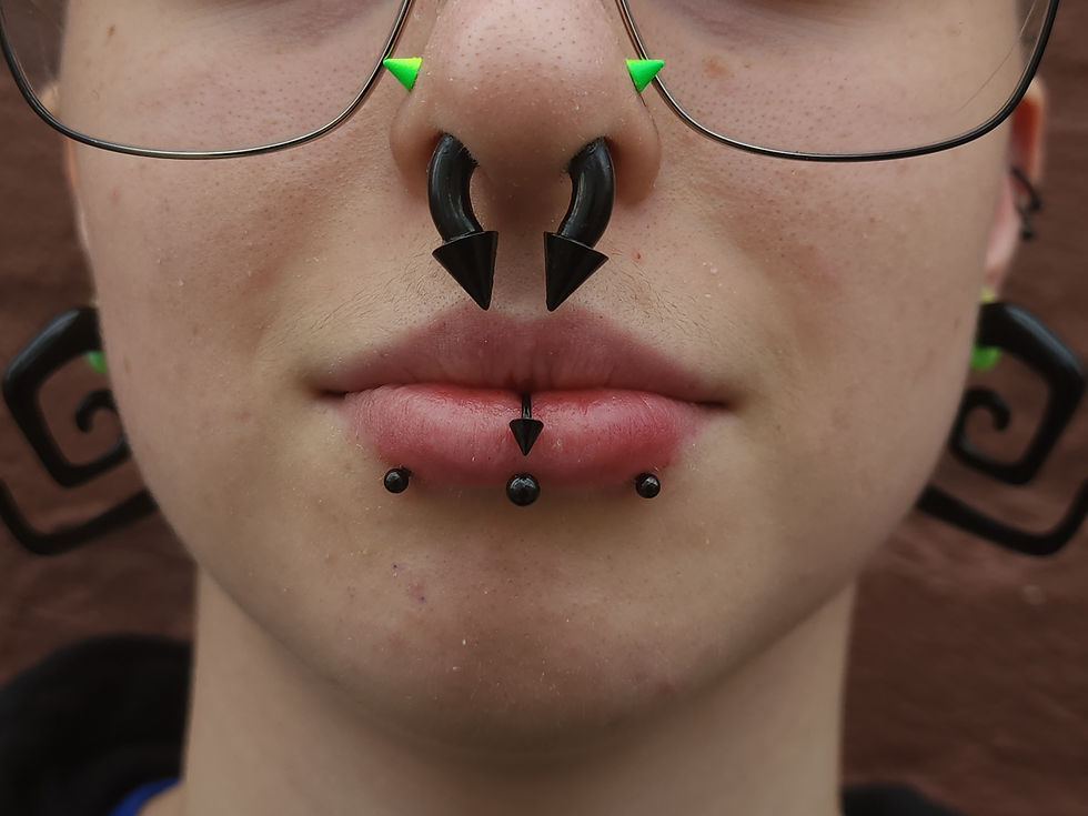 Fresh paired lower lip 2 (Snakebites)