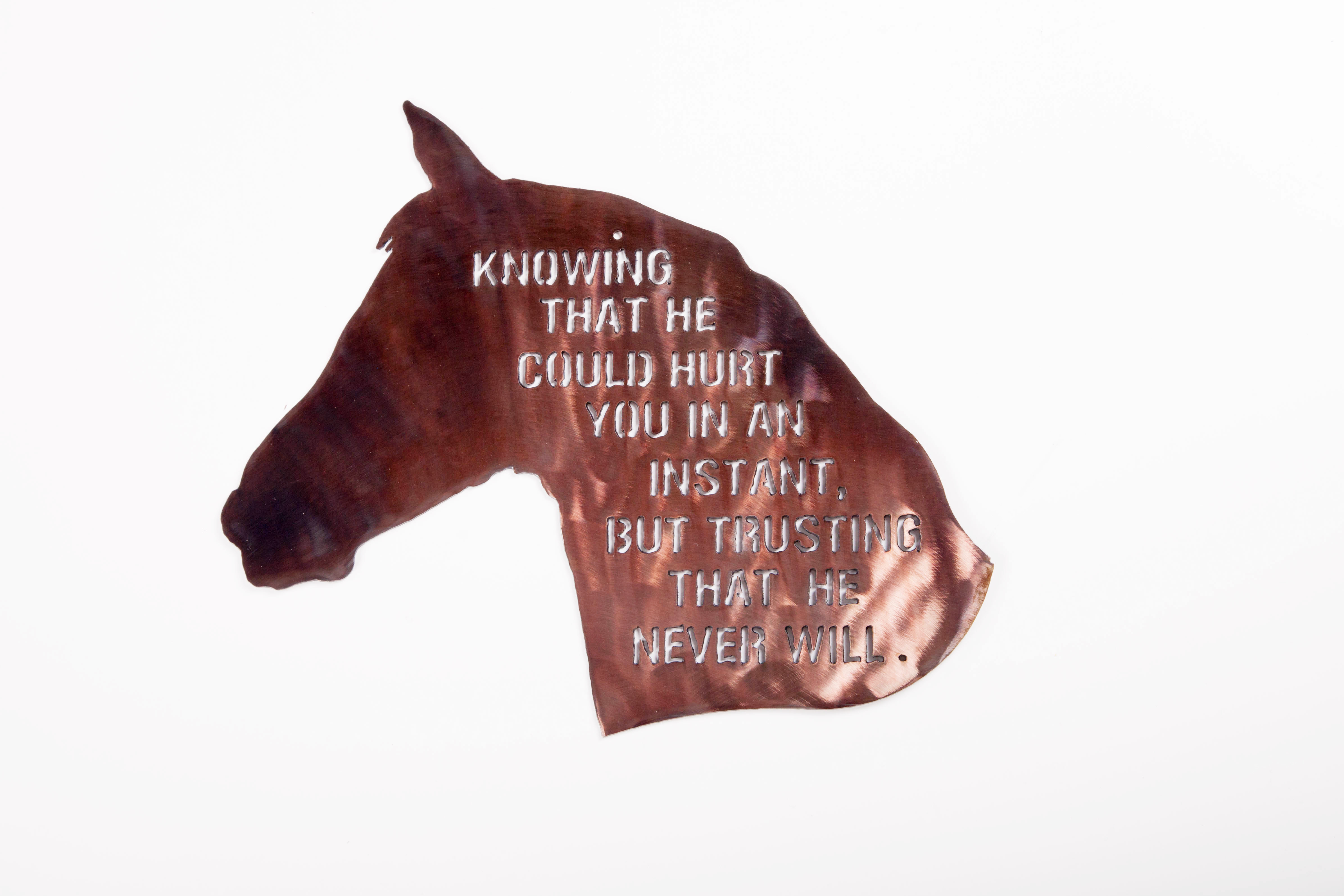 Horse- Knowing that he will- (P)