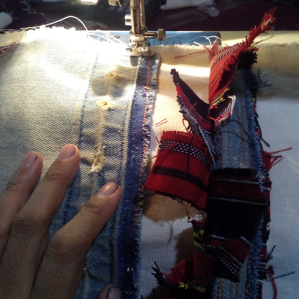 textiles to a bag