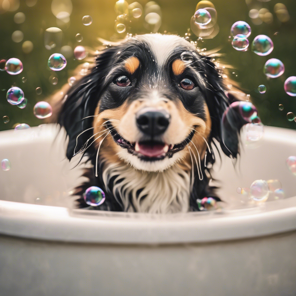 happy dog in a tub with bubbles.jpg