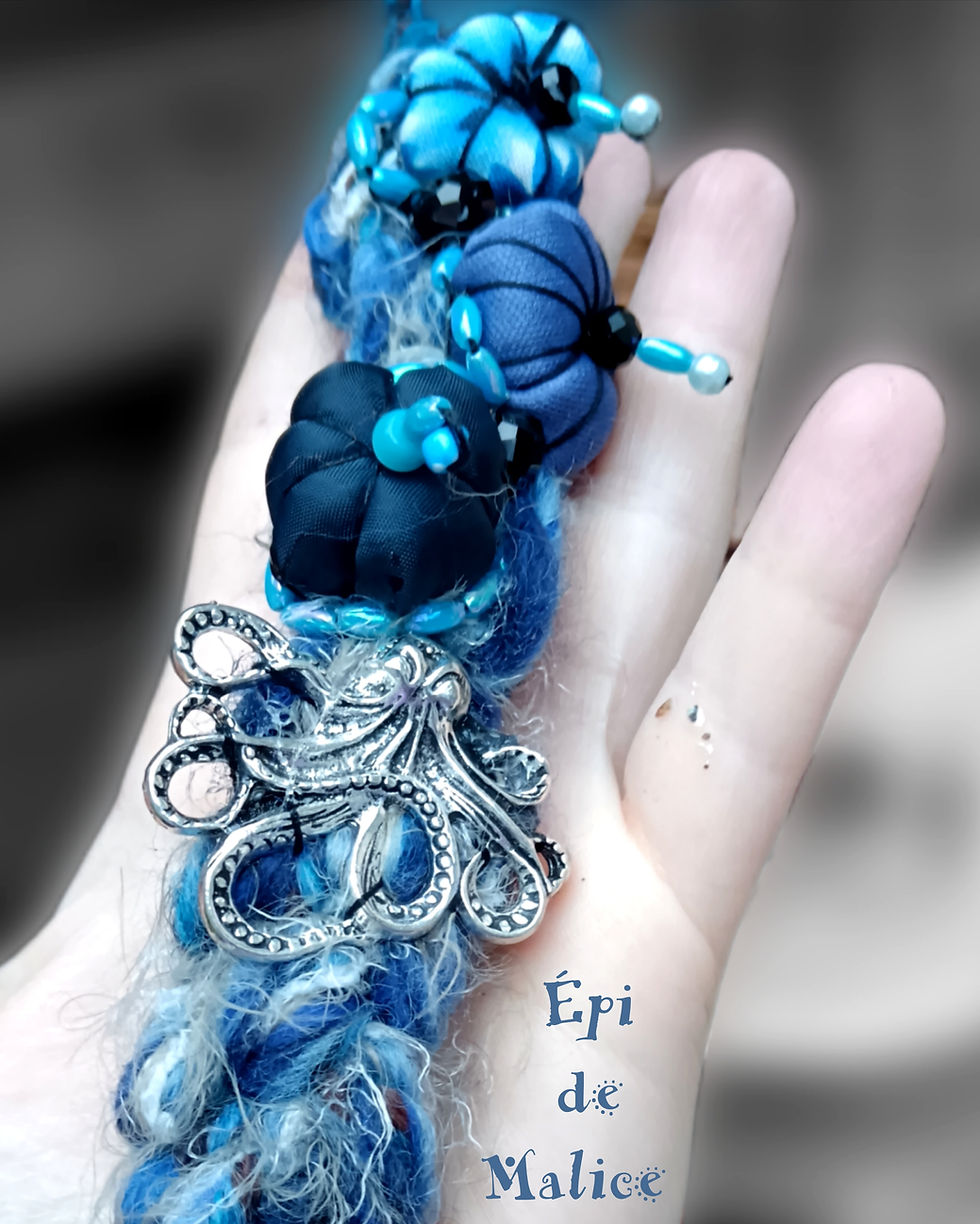 Miniature : Bonnet capuche Kraken - Laine filée 