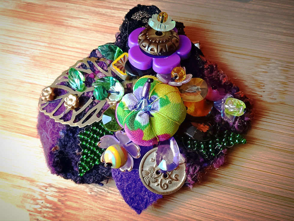 Thumbnail: Broche et pince - Féerie printanière