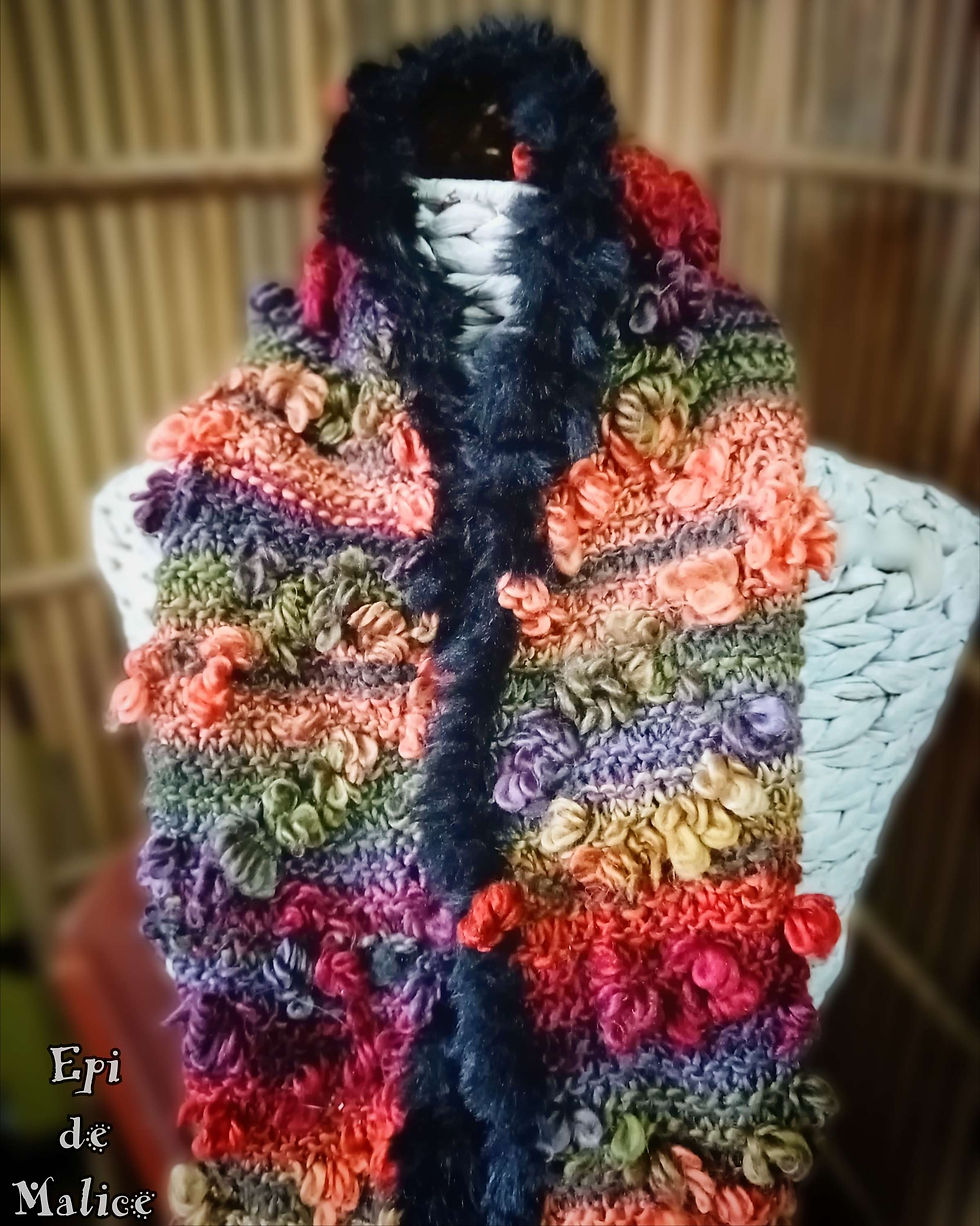 Miniature : Grand Col snood  multicolore tricot 