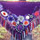 Thumbnail: Châle bohème freeform crochet Halloween violet