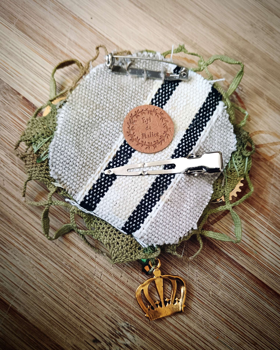Miniature : Broche et hairclip -  Cœur royal