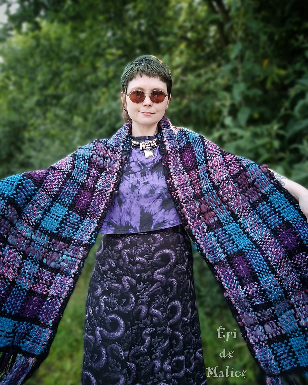 Thumbnail: Écharpe, étole - Tartan Forêt enchantée 