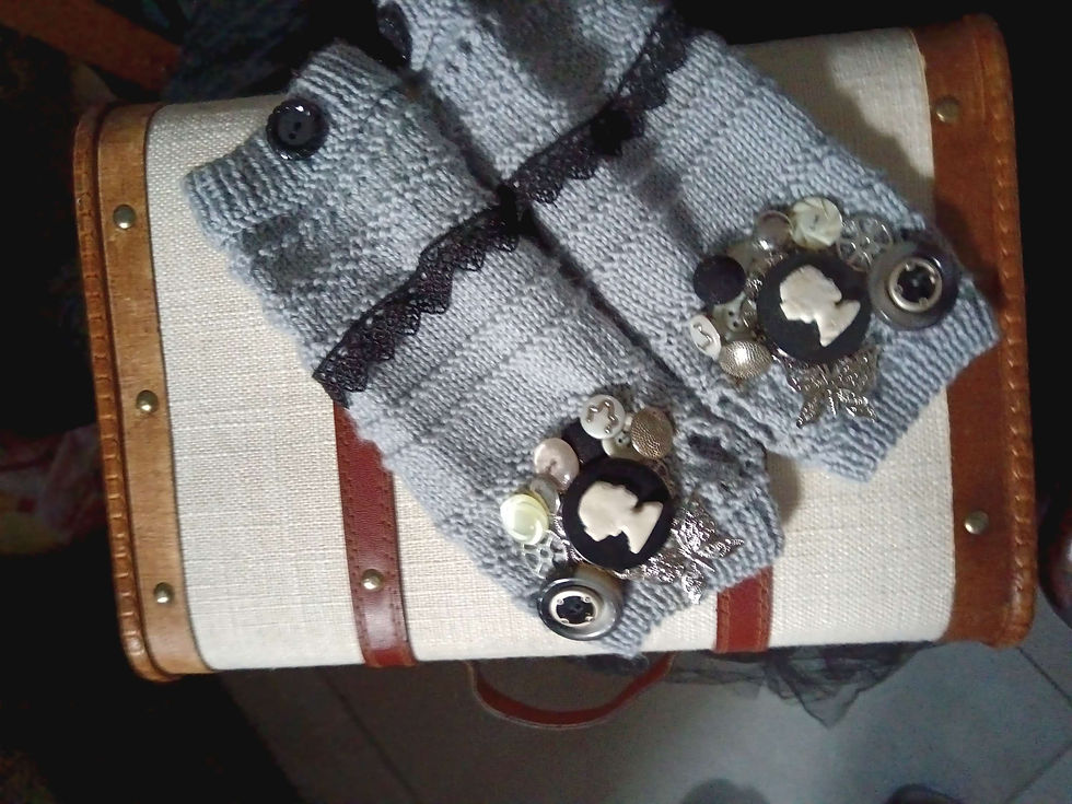 Miniature : Mitaines Steampunk - gris