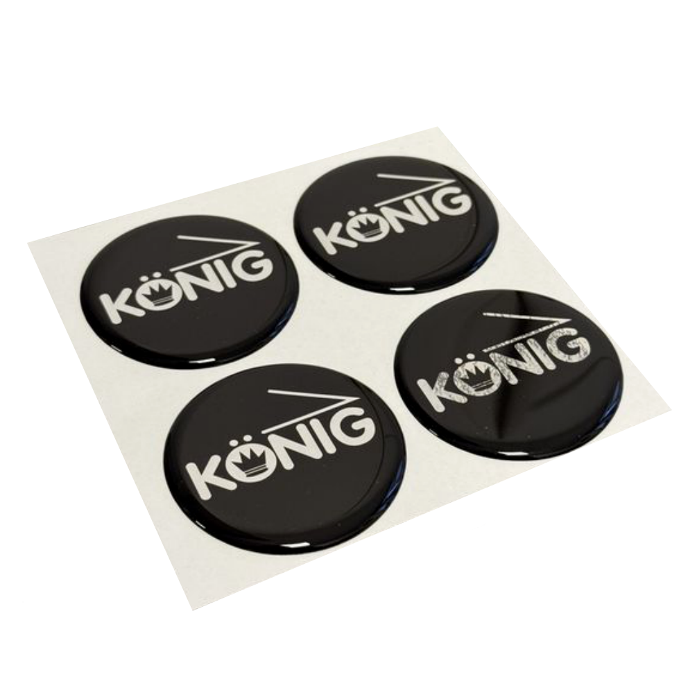 Autocollants centraux ronds domming Ø 40 mm pour jantes Konig Tantrum de la Jetta Fast & Furious de Jesse.