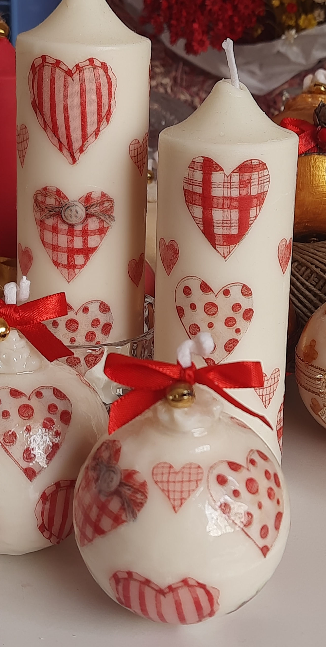 Kit Love christmas esfera e castiçal