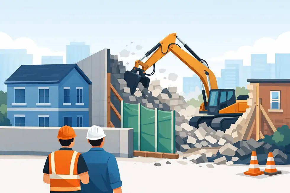 Métodos para preservar colindancias en demolición