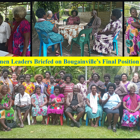 100926 ABG Vice President Briefs Women Leaders on Bougainville’s Position on Independence