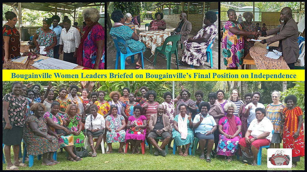 100926 ABG Vice President Briefs Women Leaders on Bougainville’s Position on Independence