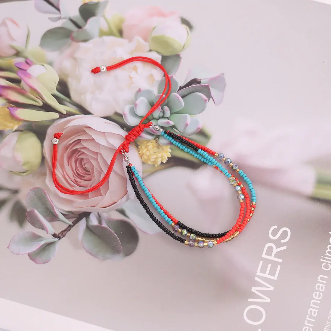 Dainty Boho Beaded Knot Bracelet