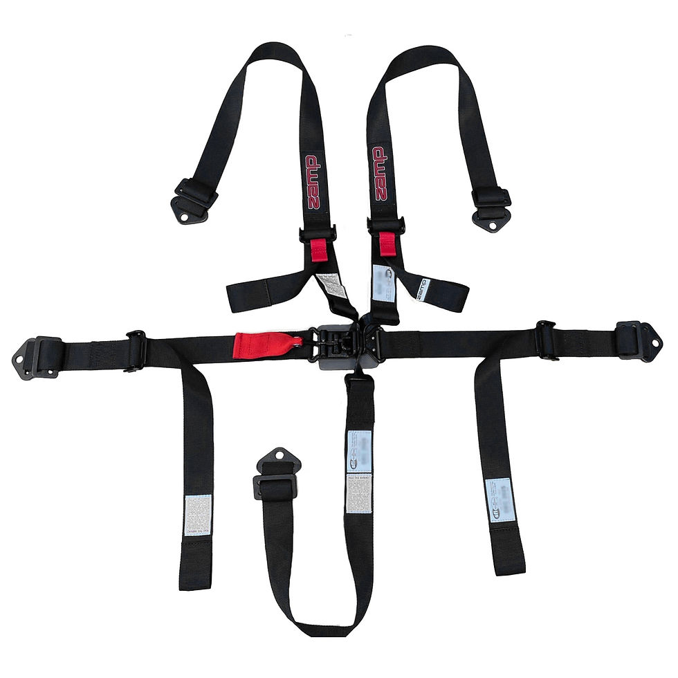Zamp Race Seat Harness Youth Black 2" 5 Point Pull Up (In)SFI 16.2