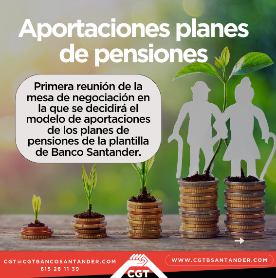 Negociación aportaciones planes de pensiones