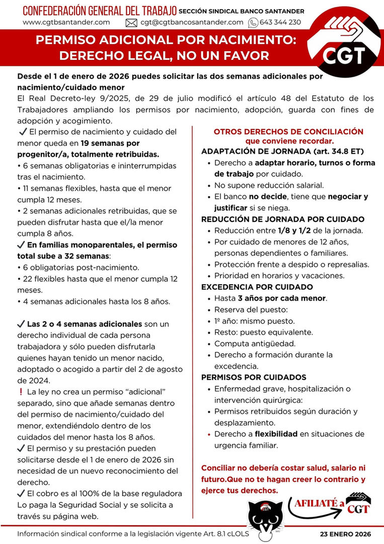 PERMISO ADICIONAL POR NACIMIENTO