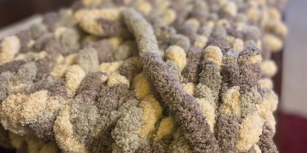 Chunky Hand Knit Blanket