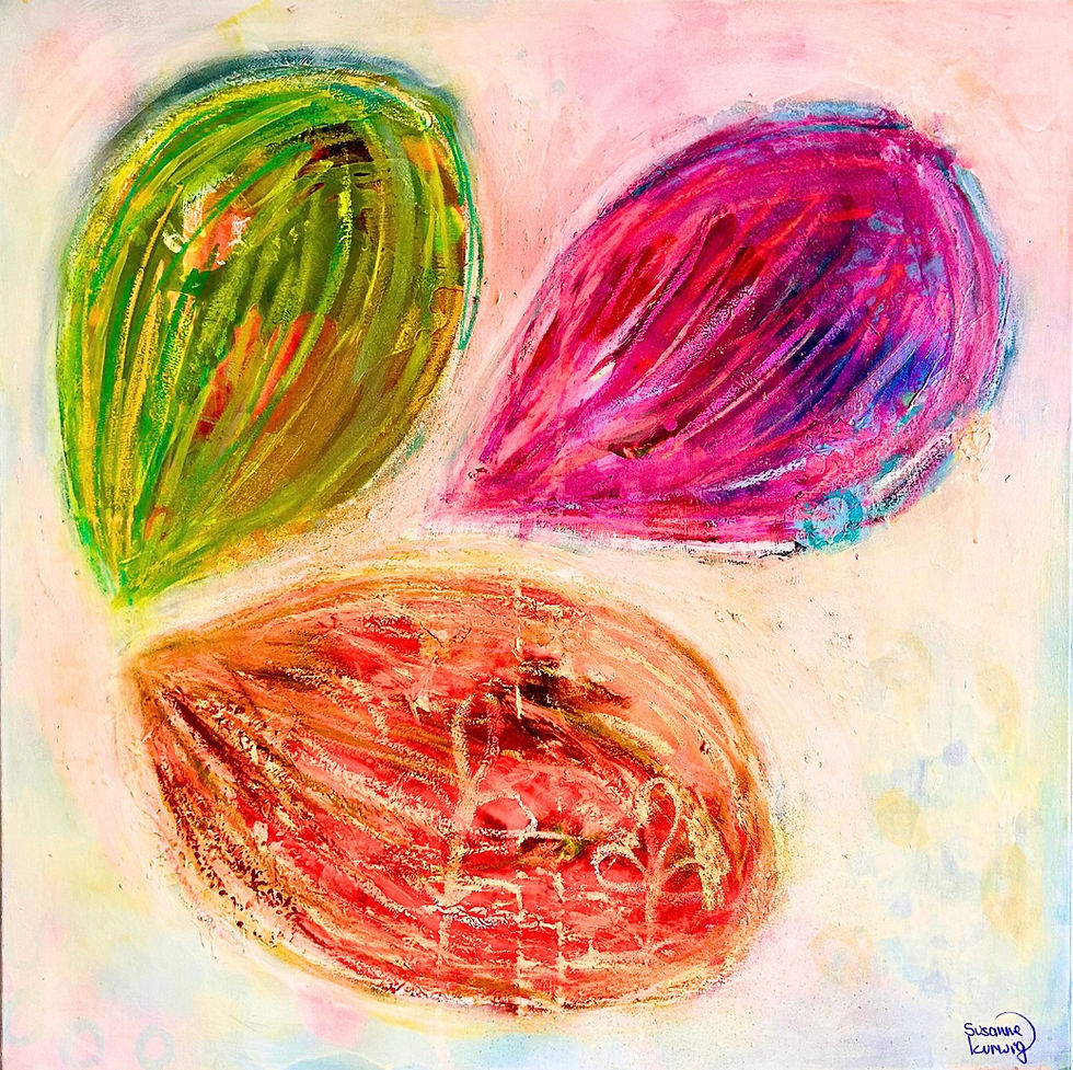 Miniaturbild: 3 Blattobjekte im Raum