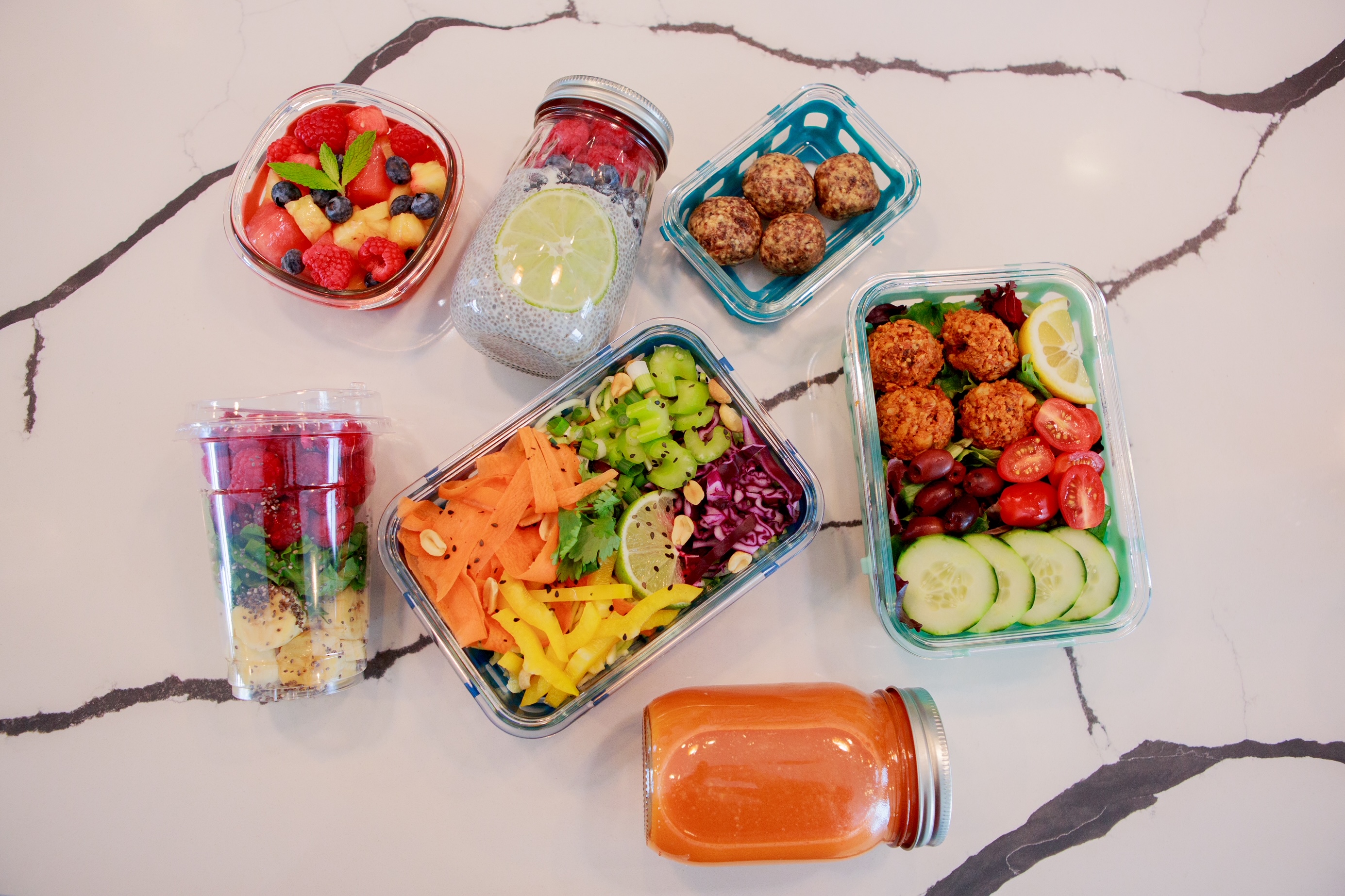 Arranged Food and Objects