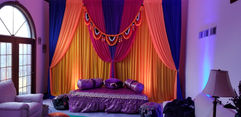 Pakistani wedding decorations, Muslim wedding stage, Indian Wedding, , Sangeet, Garba, Mehndi Decor