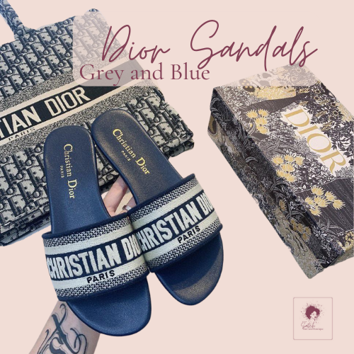 dior sandals grey