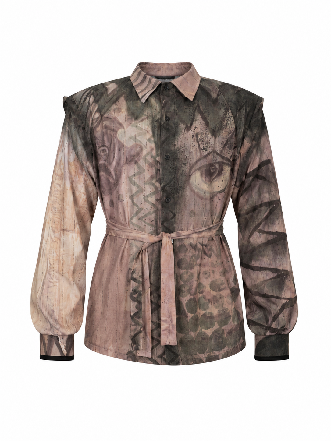UNIQUE DUSTY TIE WAIST SHIRT