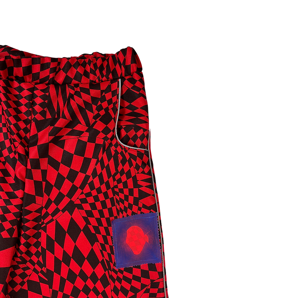 Miniatura: LIMITED RED CHESSBOARD PANTS