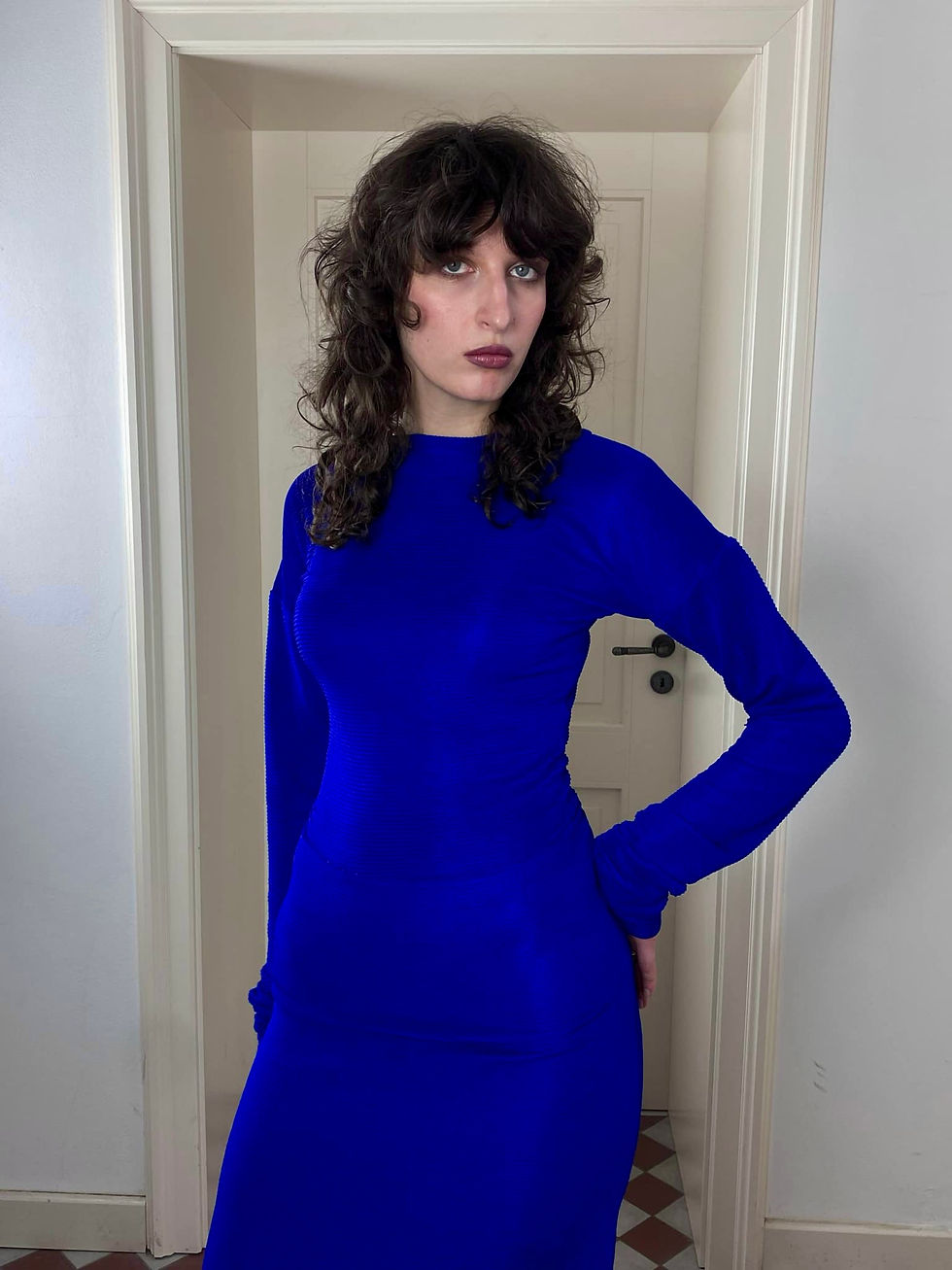 Miniatura: 2ORDER BEZKRESNY COBALT DRESS