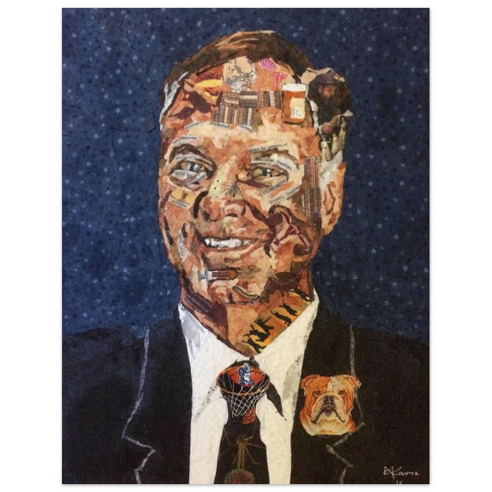 Collage Portrait Fine Art Poster - Expressive Mixed Media Print in Various Sizes