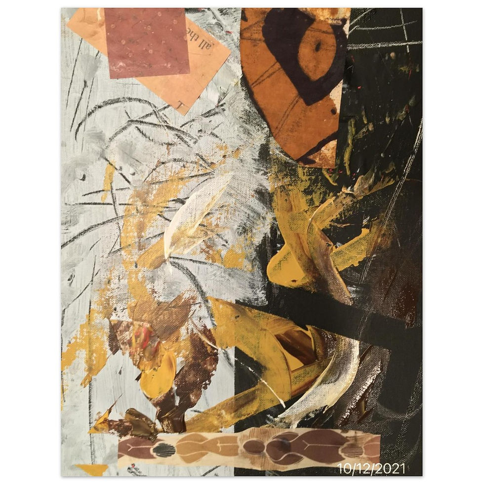 Thumbnail: Abstract Earth Tones Fine Art Poster - Modern Mixed Media Print in Various Sizes