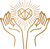 Lapidário - Símbolo mãos com diamante dourado.png