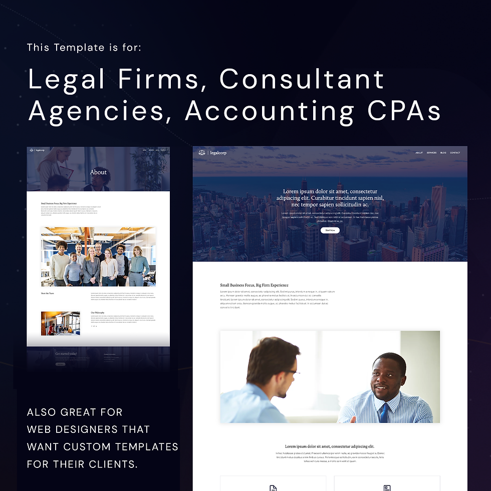 Thumbnail: Legal Business - Editor X Template