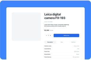 Custom Ecommerce Product Page