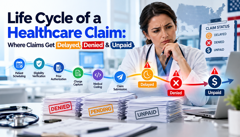 Life Cycle of a Healthcare Claim: Where Claims Get Delayed, Denied & Unpaid