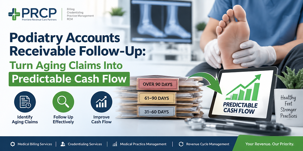 Podiatry Accounts Receivable Follow-Up: Turn Aging Claims Into Predictable Cash Flow