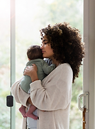 Moment câlin mère enfant