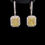 Thumbnail: Natural Yellow Radiant Diamond Earrings - 6.71 cttw