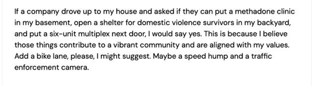 Excerpt from Emily Lazarro's newsletter