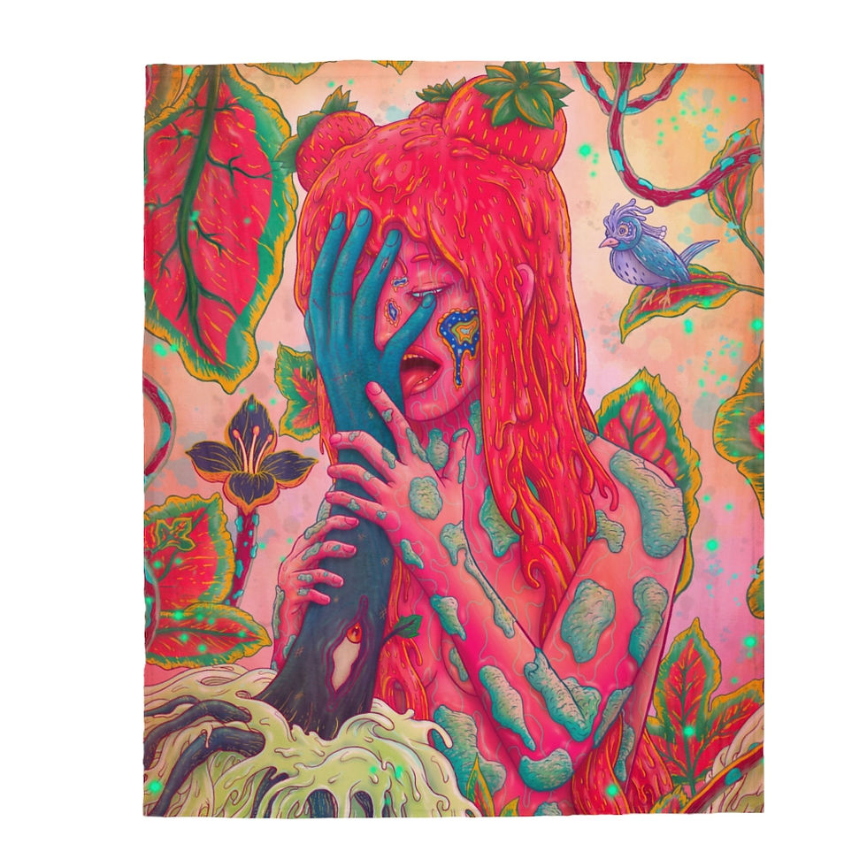 Thumbnail: STRAWBERRY'S APPETITE PLUSH BLANKET