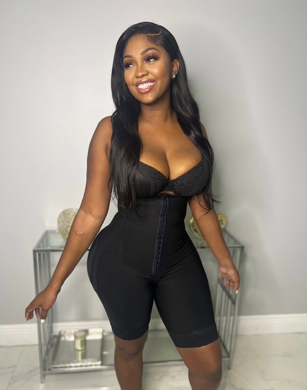 Thumbnail: Full Body Shaper with Wires and Zipper in the Crotch   