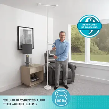 HD Wonderpole w/ Curve Grab Bar - White